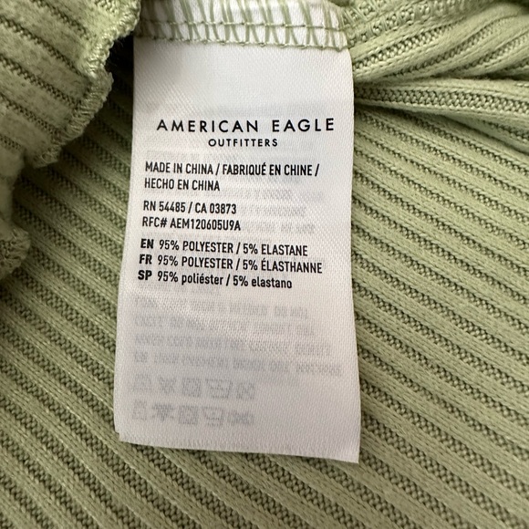 American Eagle Long Sleeve Soft & Sexy Plush Mock Neck Top in Dusty Sage Small - Picture 12 of 17